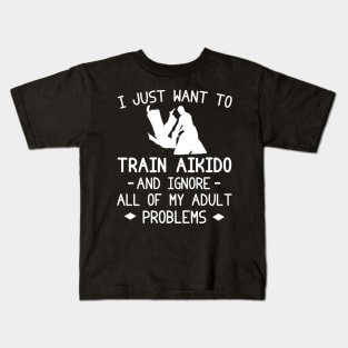 Aikido Zen, Adult Problems Banished! Funny Tee & Hoodie Kids T-Shirt